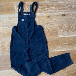 Women's Organic Black Denim Overalls